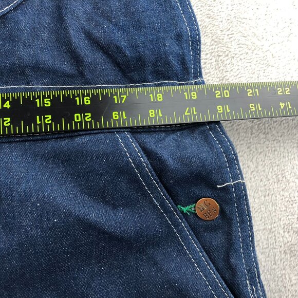 Big Ben Mens Denim Bib Overalls 38x32 Blue 100% Cotton Straight Leg Retro Y2K - Picture 5 of 14